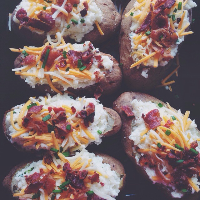 Loaded Twice Baked Potatoes.