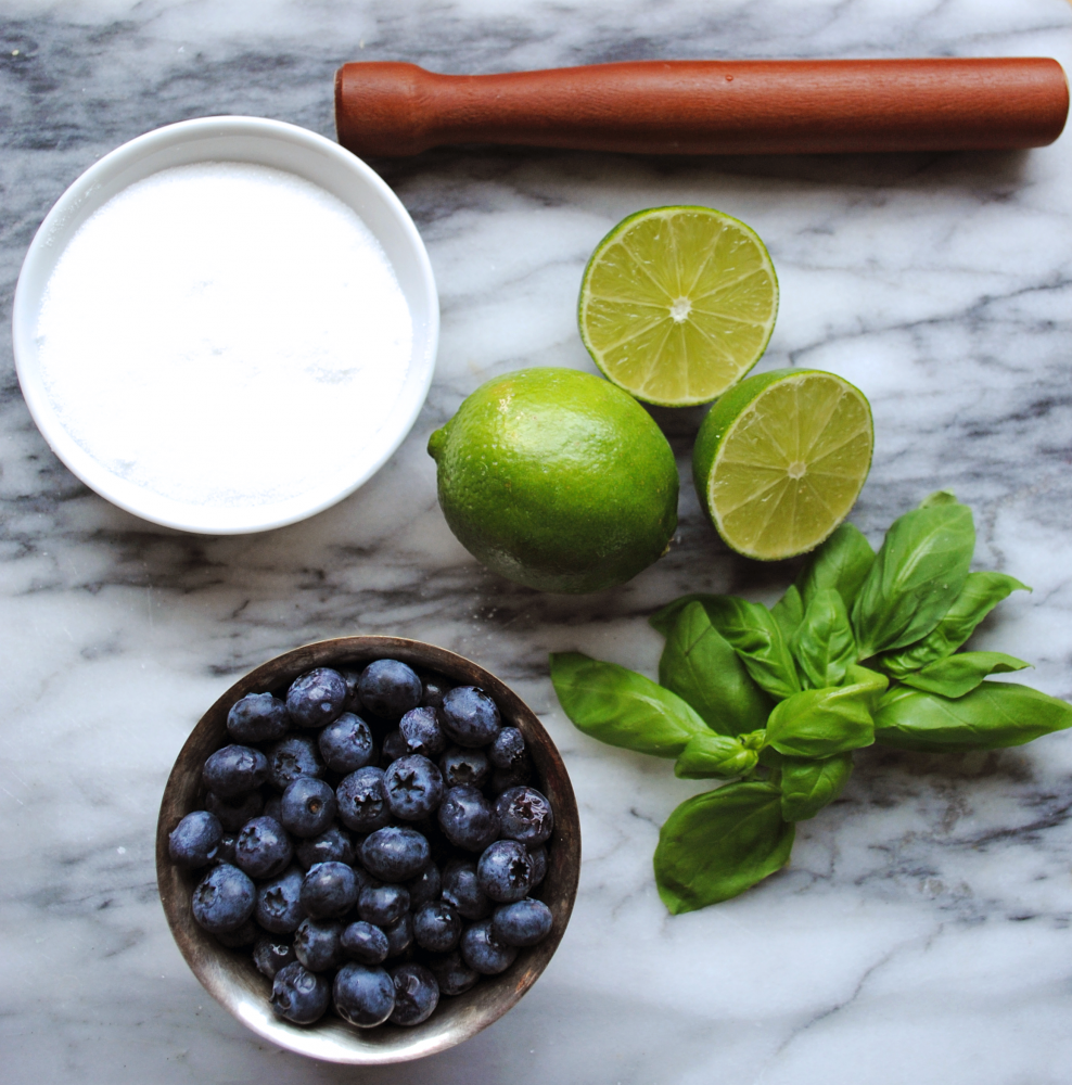 Blueberry Basil Smash Ingredients