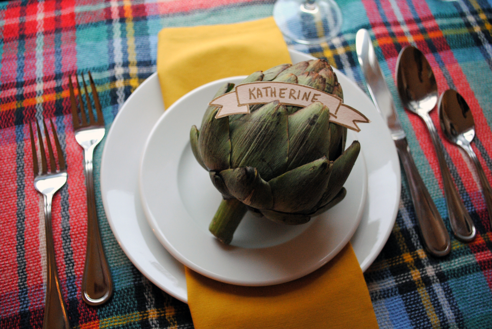 Four Festive Place Cards for the Holiday Table.