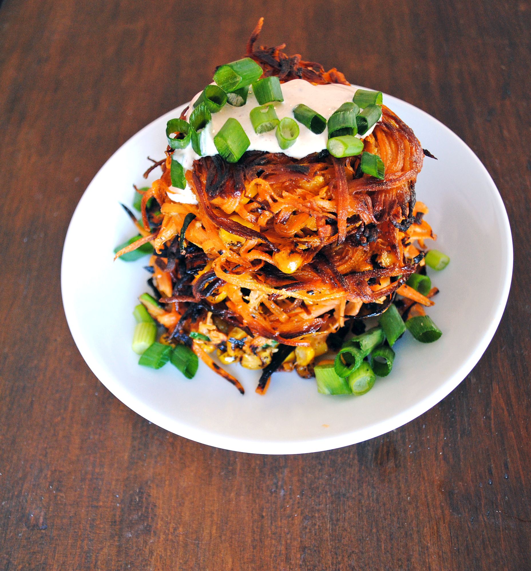 Sweet Potato Corn Cakes.