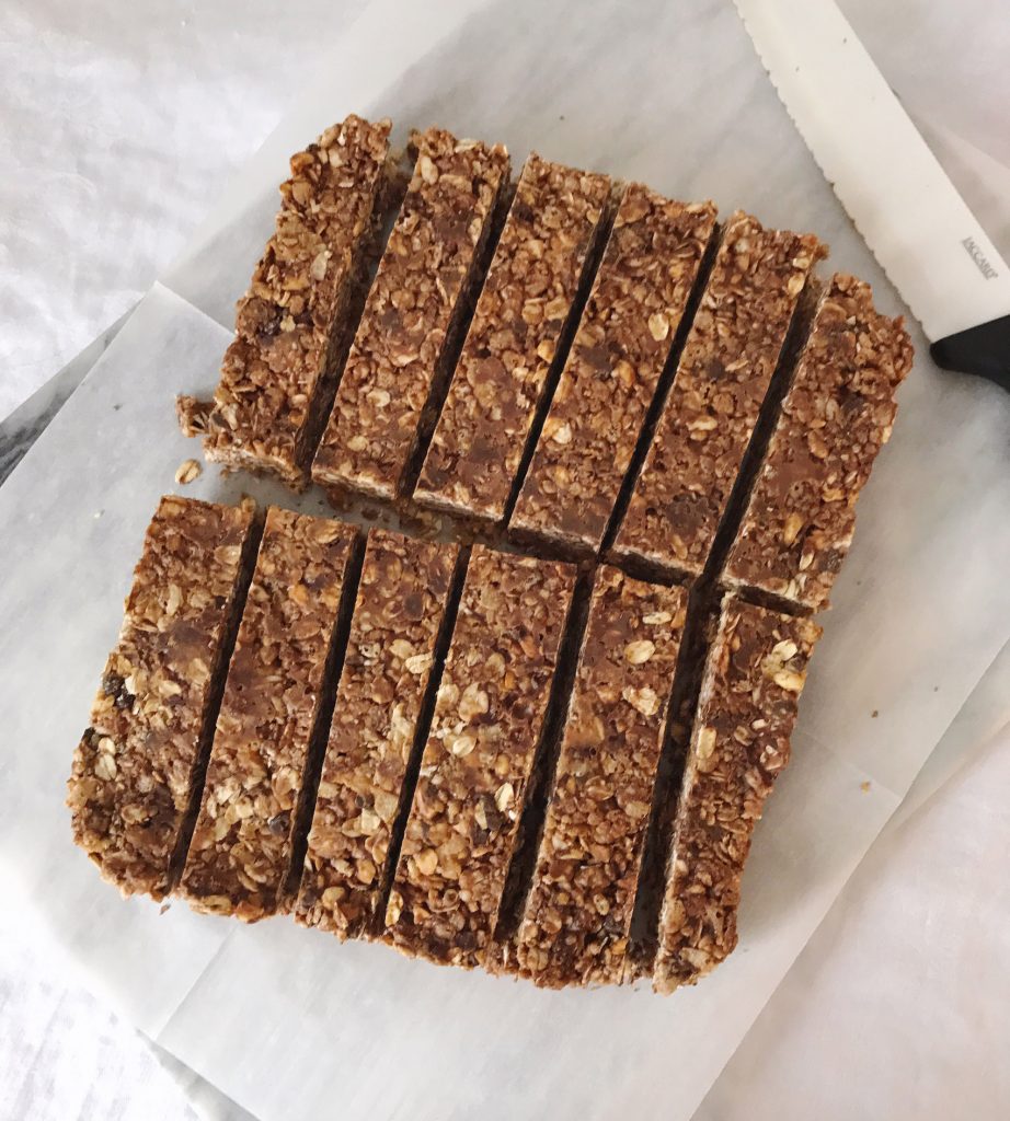 Homemade Chocolate Peanut Butter Granola Bars. DomestikatedLife