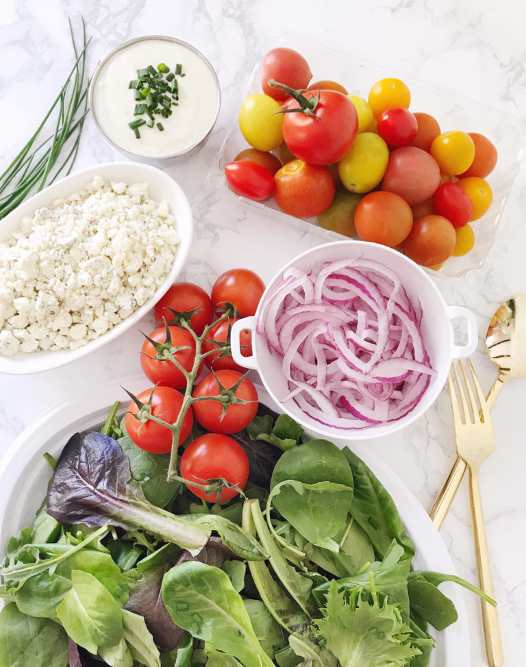 Tomato and Blue Cheese Summer Salad. DomestikatedLife