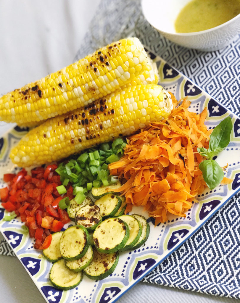 Charred Summer Vegetable Salad. DomestikatedLife