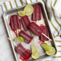 Blackberry Apricot Tequila Popsicles.
