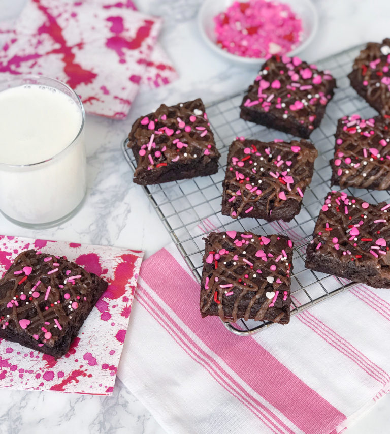 Brownies With Salted Nutella and Cream Cheese Drizzle. DomestikatedLife