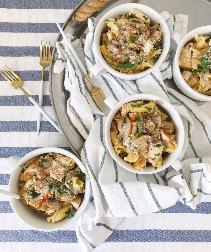 Chicken Marsala Pasta Bake. DomestikatedLife