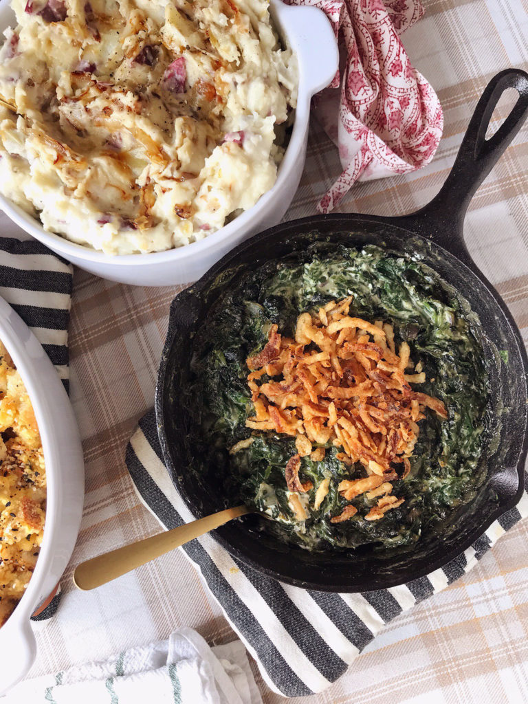 Crunchy Onion and Creamed Spinach Casserole. DomestikatedLife