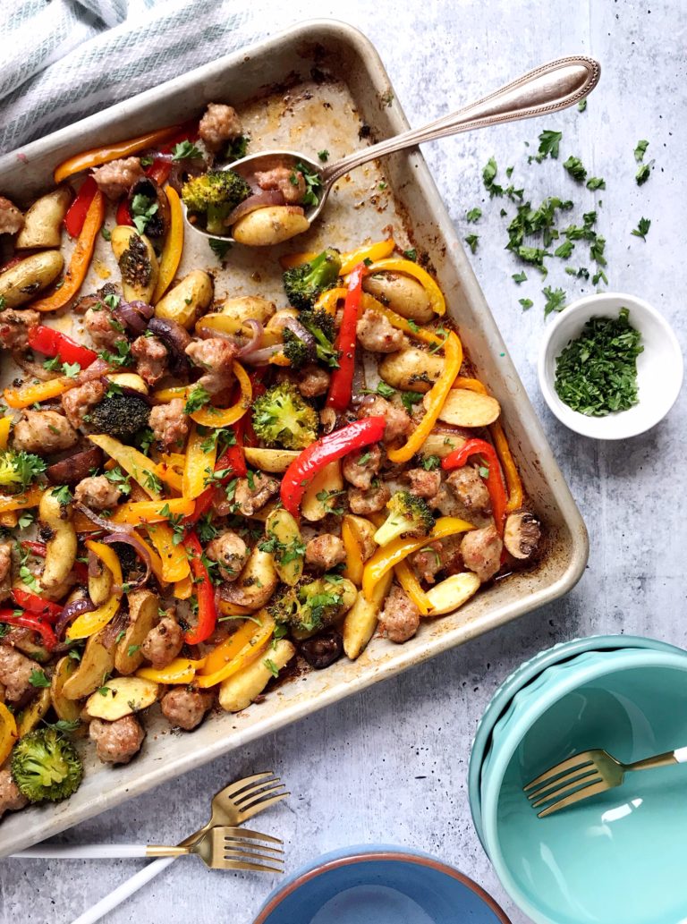 OnePan Italian Sausage and Roasted Vegetables. DomestikatedLife