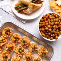 Roasted Chickpea and Hummus Cups.