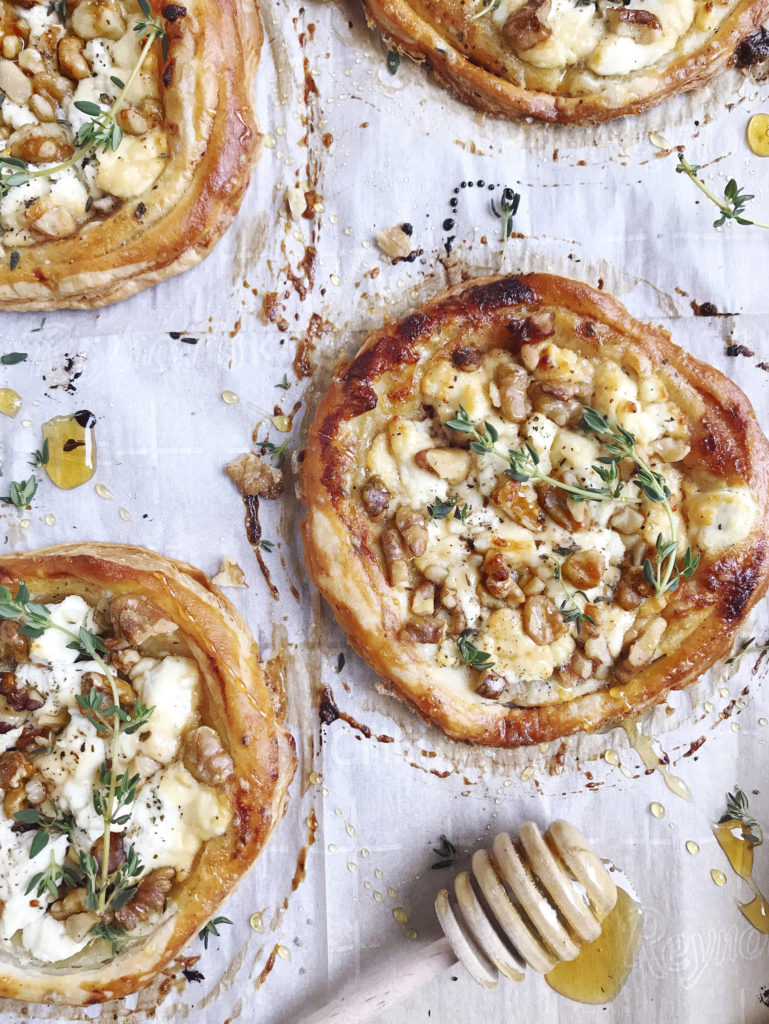 Goat Cheese and Walnut Tarts. DomestikatedLife