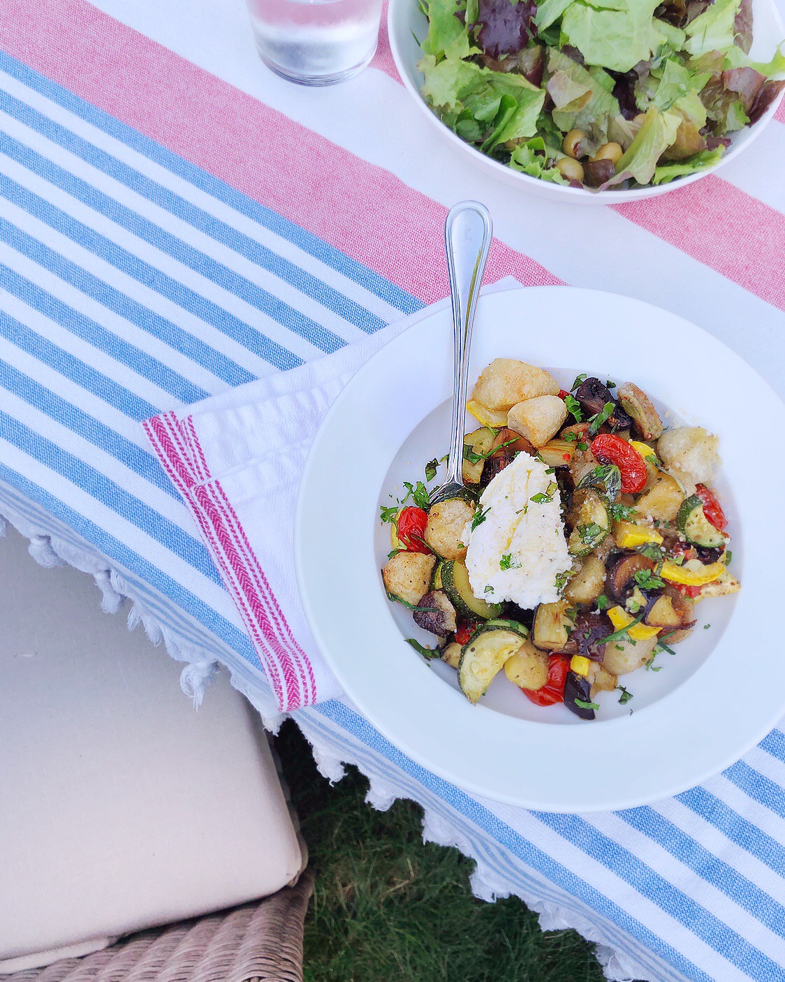 Sheet Pan Summer Veggie, Sausage, and Cauliflower Gnocchi.