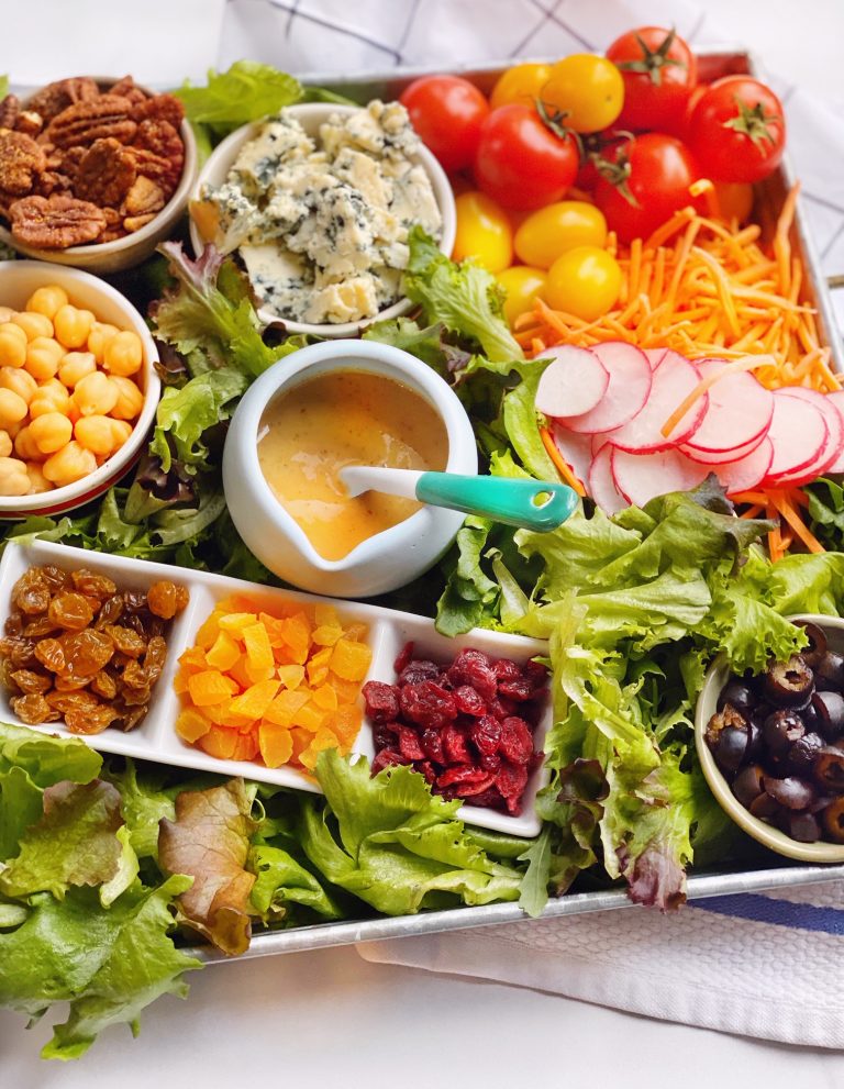 DIY Salad Bar Grazing Board. DomestikatedLife