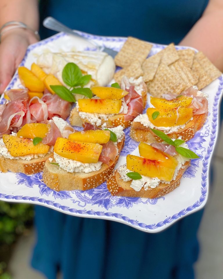 Peach Prosciutto Crostini 2 DomestikatedLife