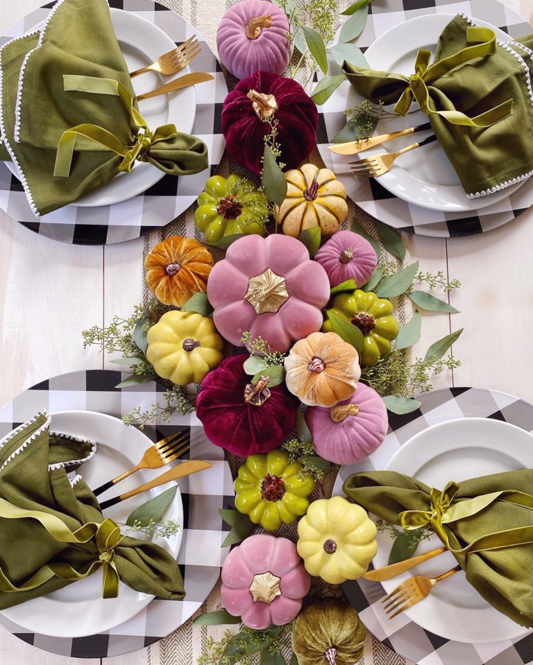 A Colorful Fall Table Setting. - DomestikatedLife