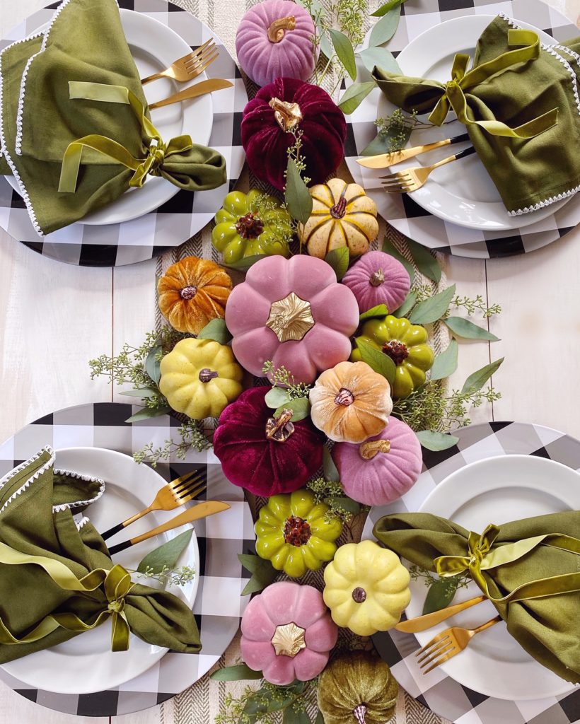 A Colorful Fall Table Setting. - Domestikatedlife