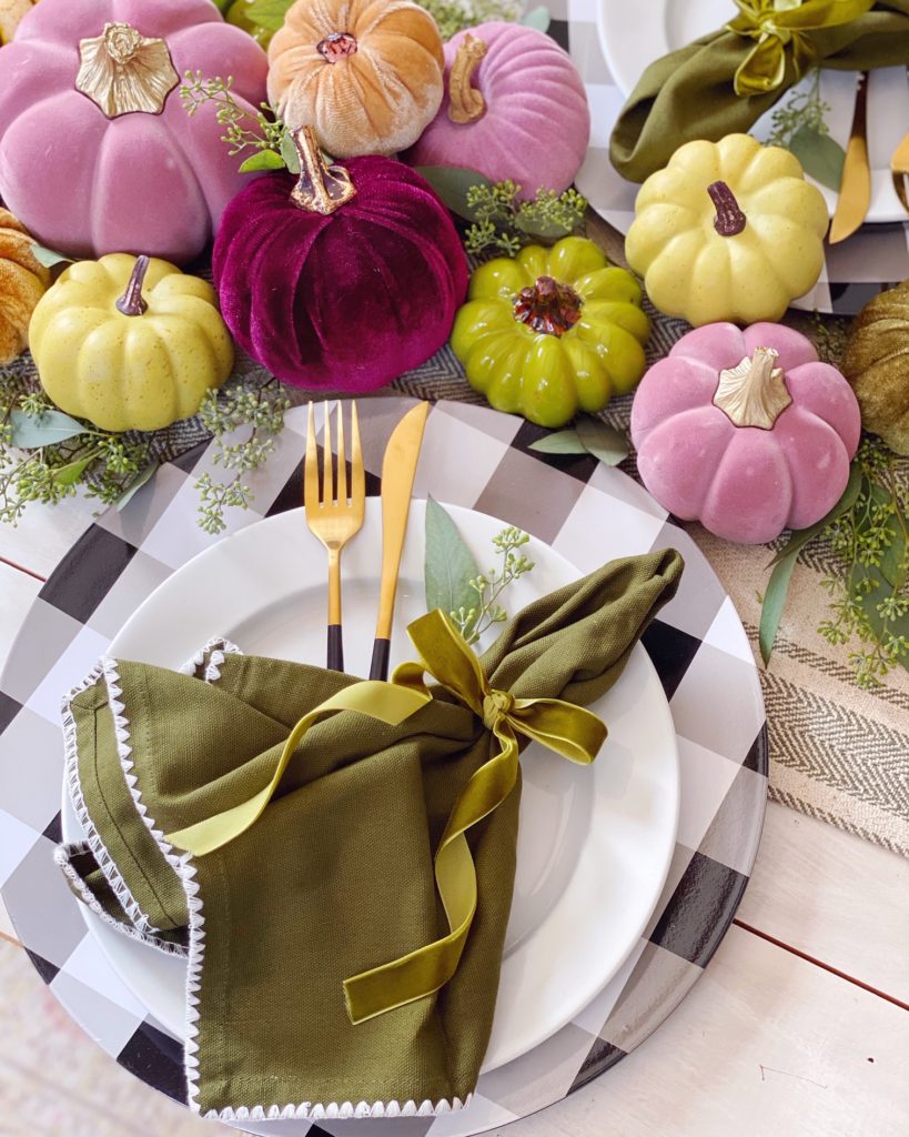 A Colorful Fall Table Setting. - DomestikatedLife