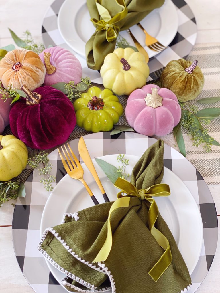 A Colorful Fall Table Setting. - DomestikatedLife