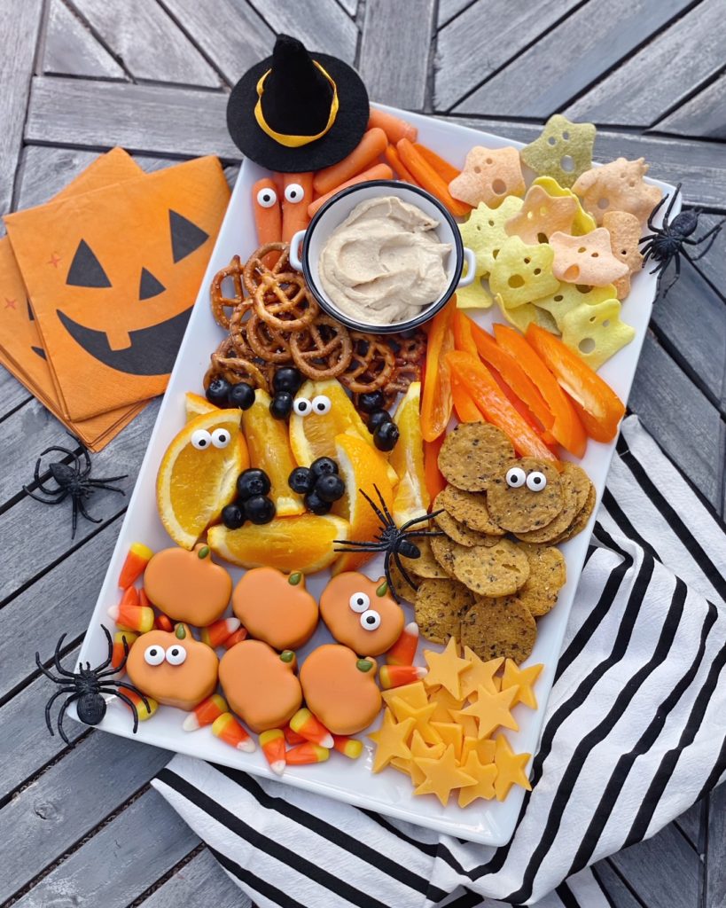 Kid-friendly Halloween Snack Board. - Domestikatedlife