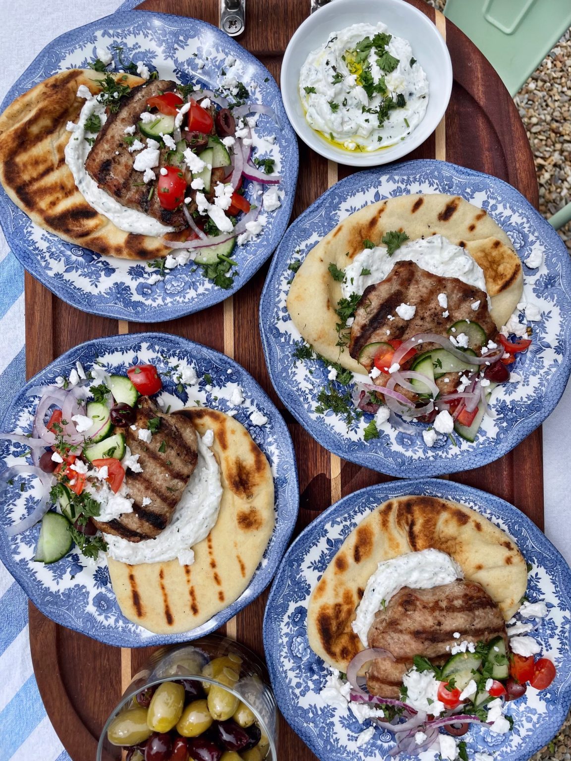 Grilled Greek Turkey Pita Burgers. - DomestikatedLife