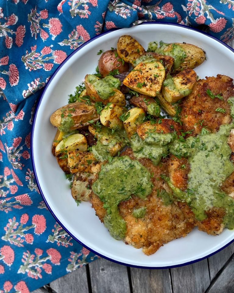 The Best Herb Sauce for Chicken and Potatoes. DomestikatedLife