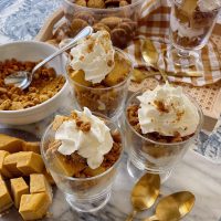 Thanksgiving Ginger Snap and Pumpkin Cheesecake Trifles